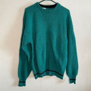 Vintage Alps Crewneck Fisherman Sweater Men Size XL Mountain Green Pullover